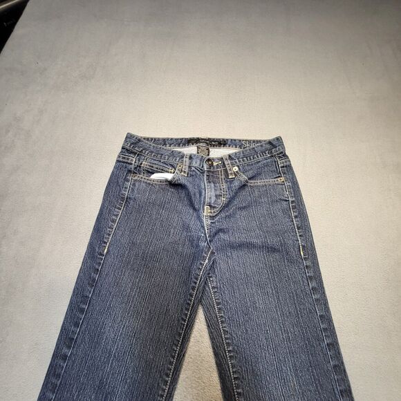 Calvin Klein Jean Womens 2 Blue Skinny Straight Stretch Distressed Denim - Picture 2 of 11